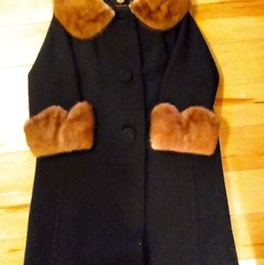 Antique 1940 fabulous mink an wool jacket